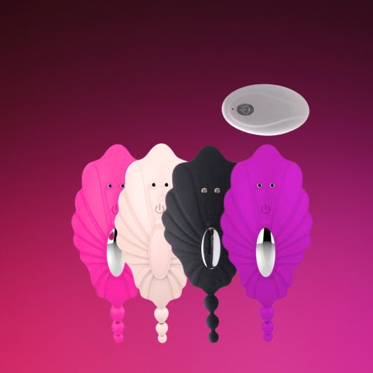 Flora Pulse – Remote-Control Wearable Vibrator on a pink studio backdrop
